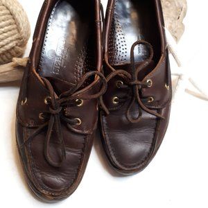 Sebago | Deck Shoe | Genuine Waxed Leather | Brown